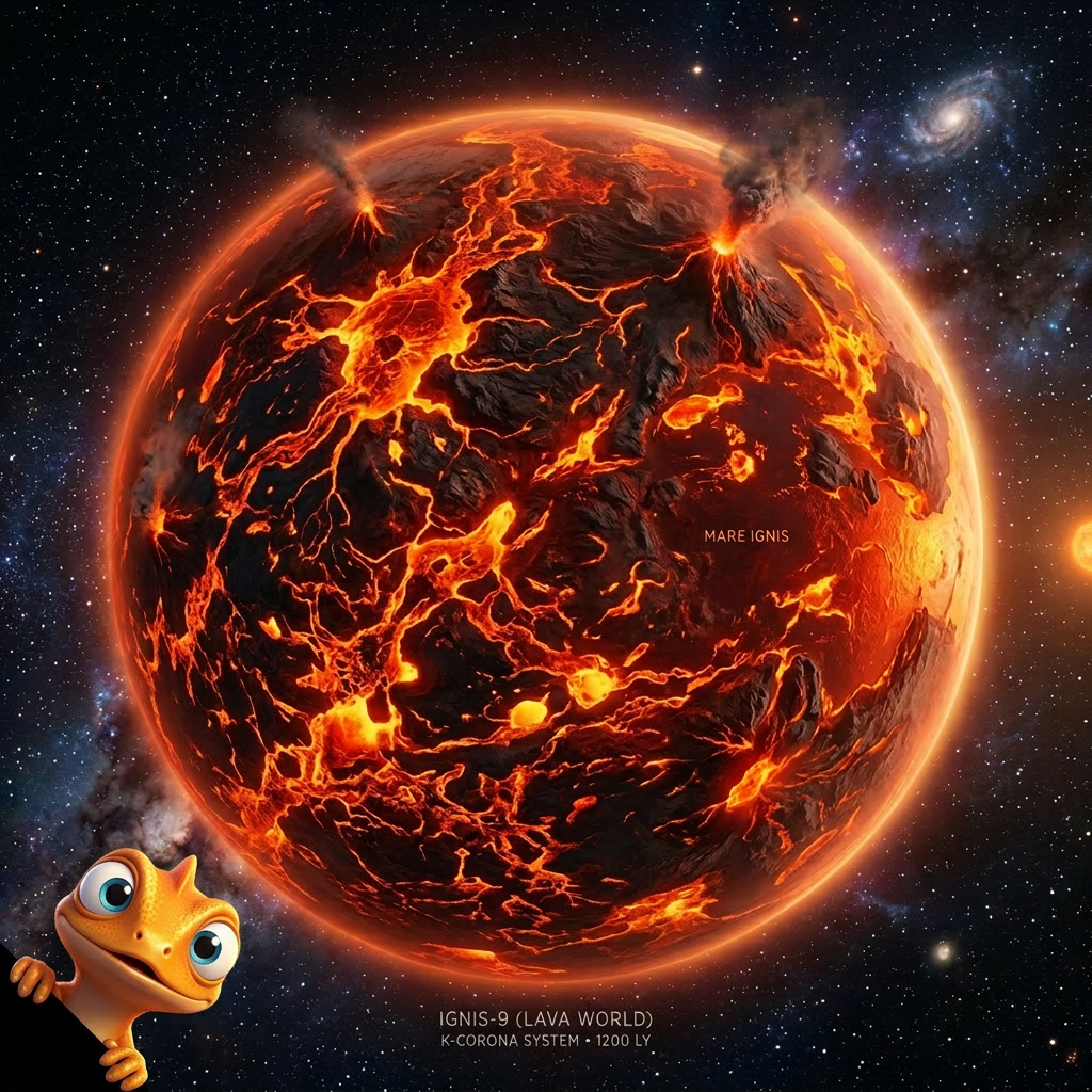 Molten lava planet