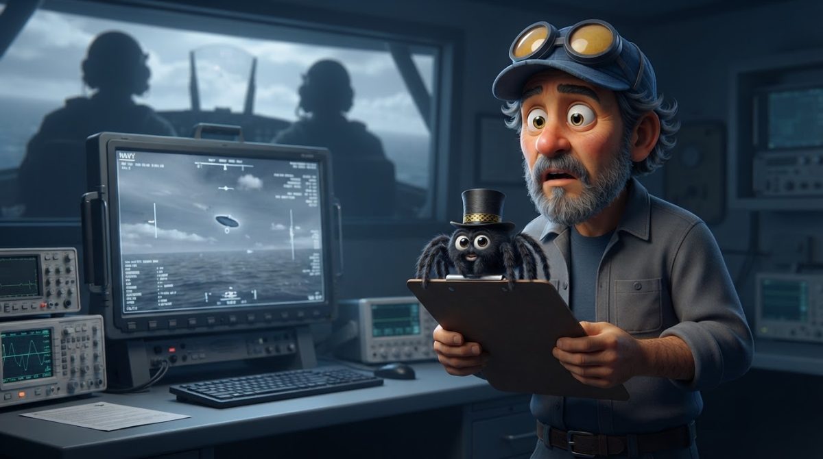 Howe Weird and little Pip in 3D cinematic style study official unidentified aerial phenomenon footage